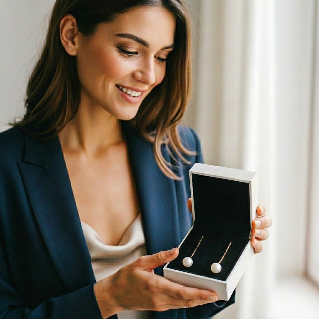 Corporate Gifting: Elegant Freshwater Pearl Earrings for Female Leaders