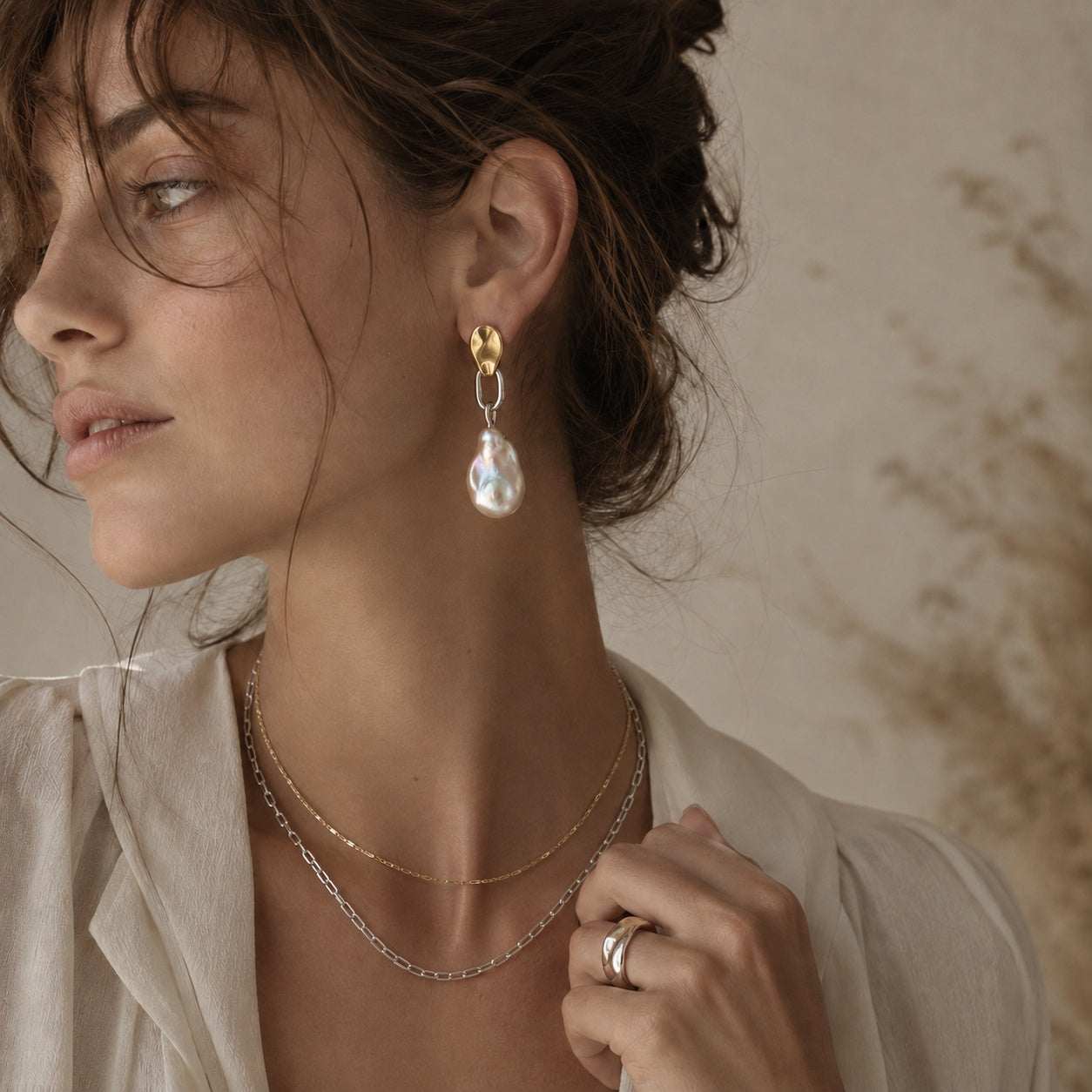 Mixing Metals: A Guide to Styling Baroque Pearl Earrings