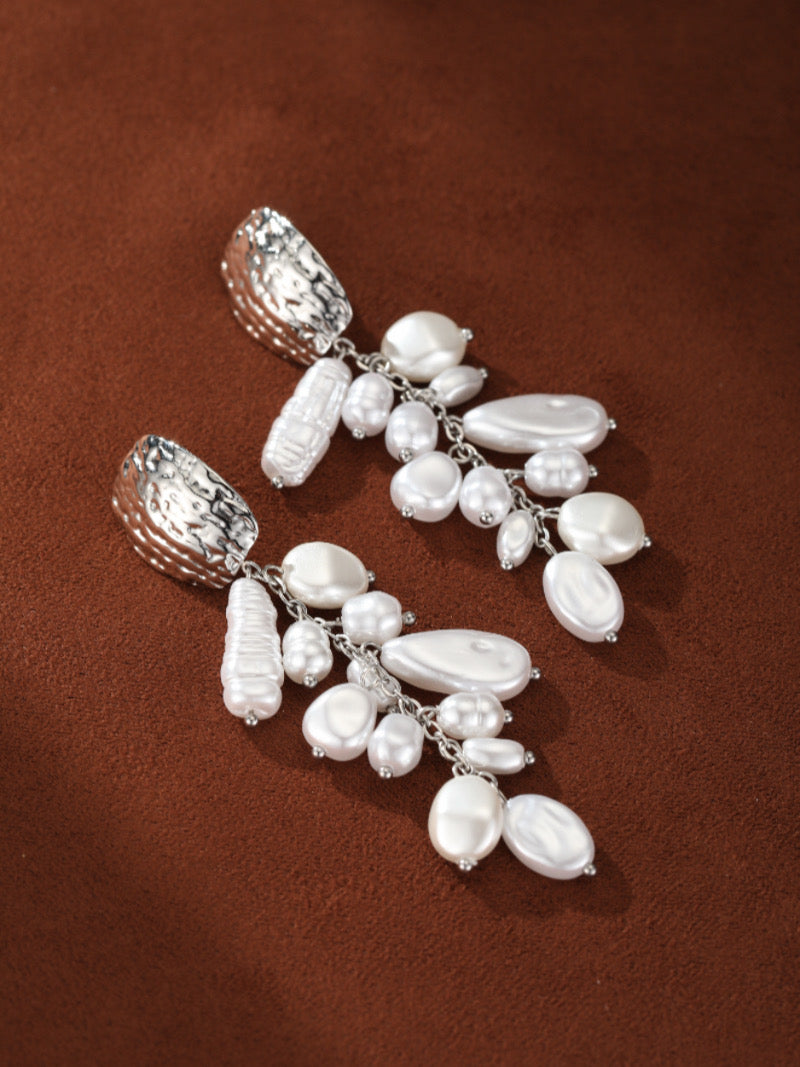 Vine - Freshwater Pearl Drop Earrings