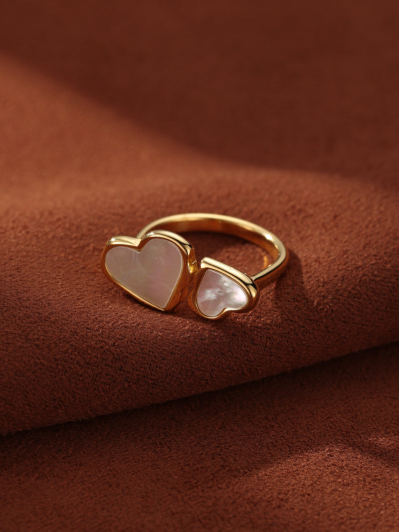 Core Affinity - Mother of Pearl Heart Cuff Ring