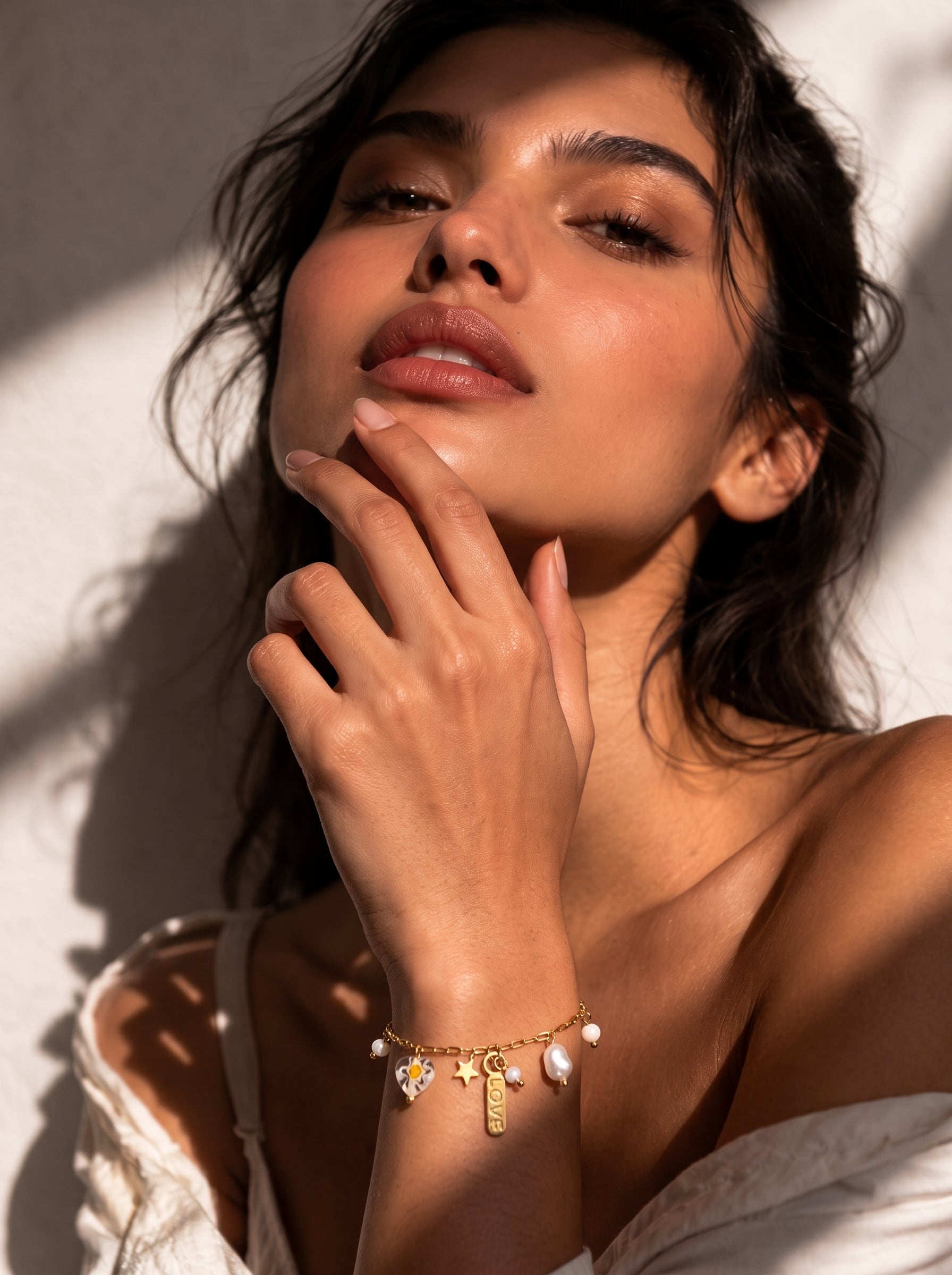 Sparkle - Freshwater Pearl Star Chain Bracelet