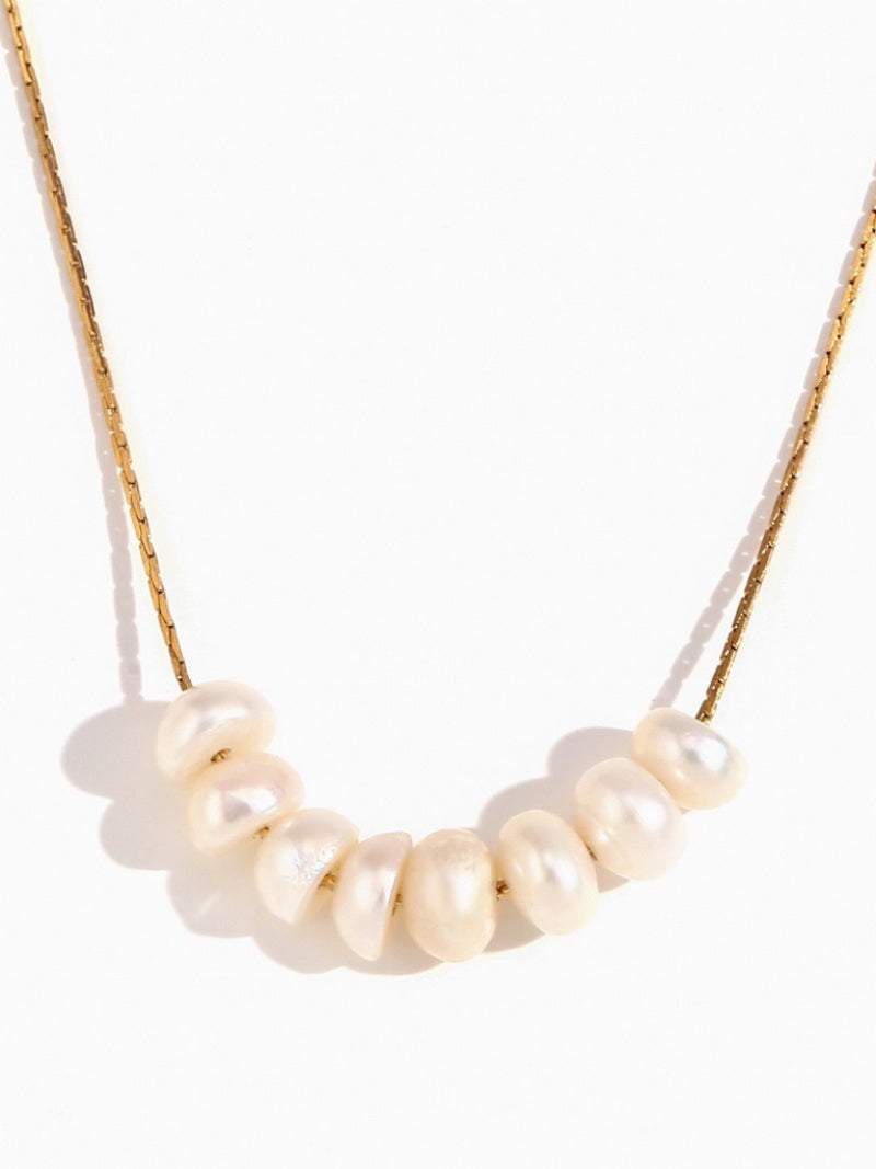 Purity - Freshwater Pearl Floating Chain Necklaces