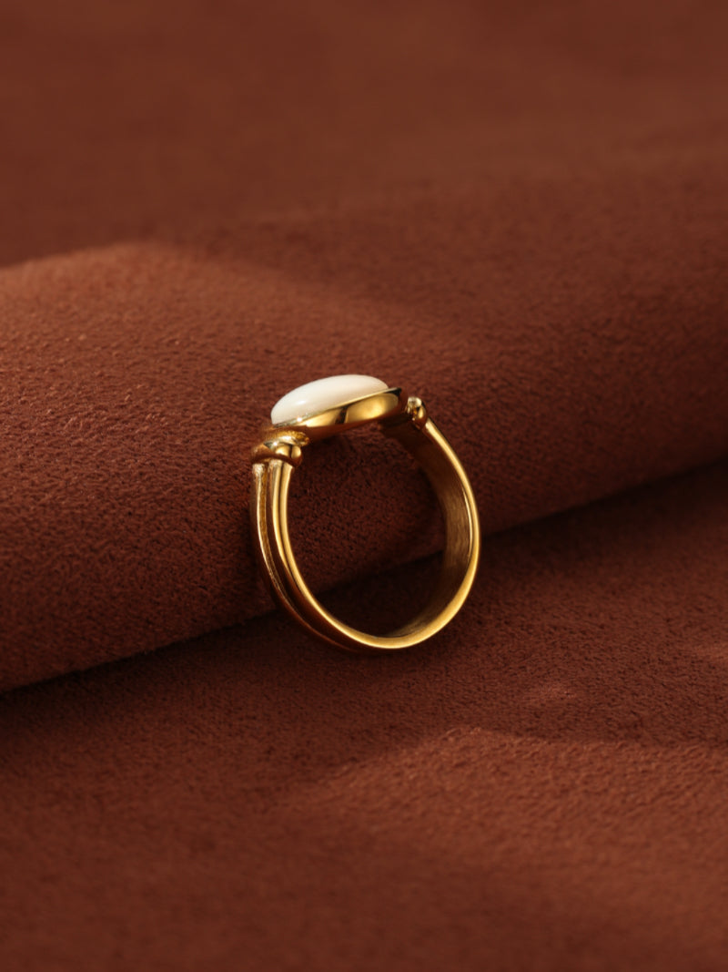 Orbital - Mother of Pearl Solitaire Ring