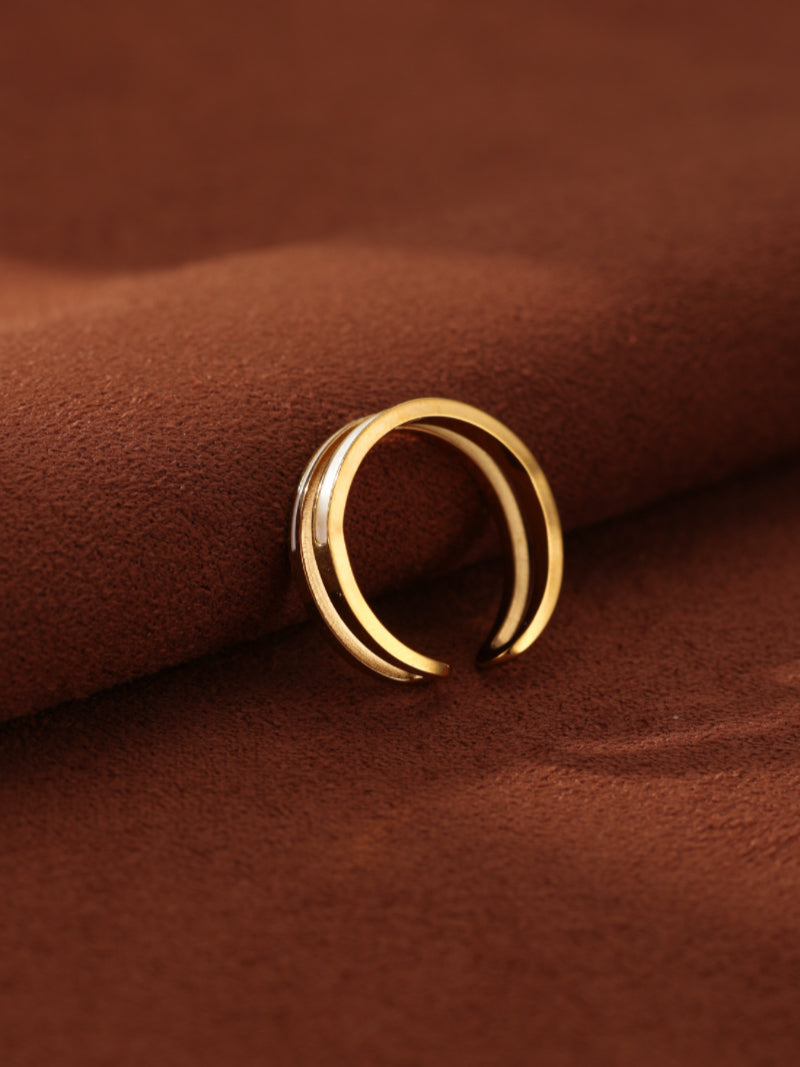 Horizon - Bague manchette ouverte en nacre