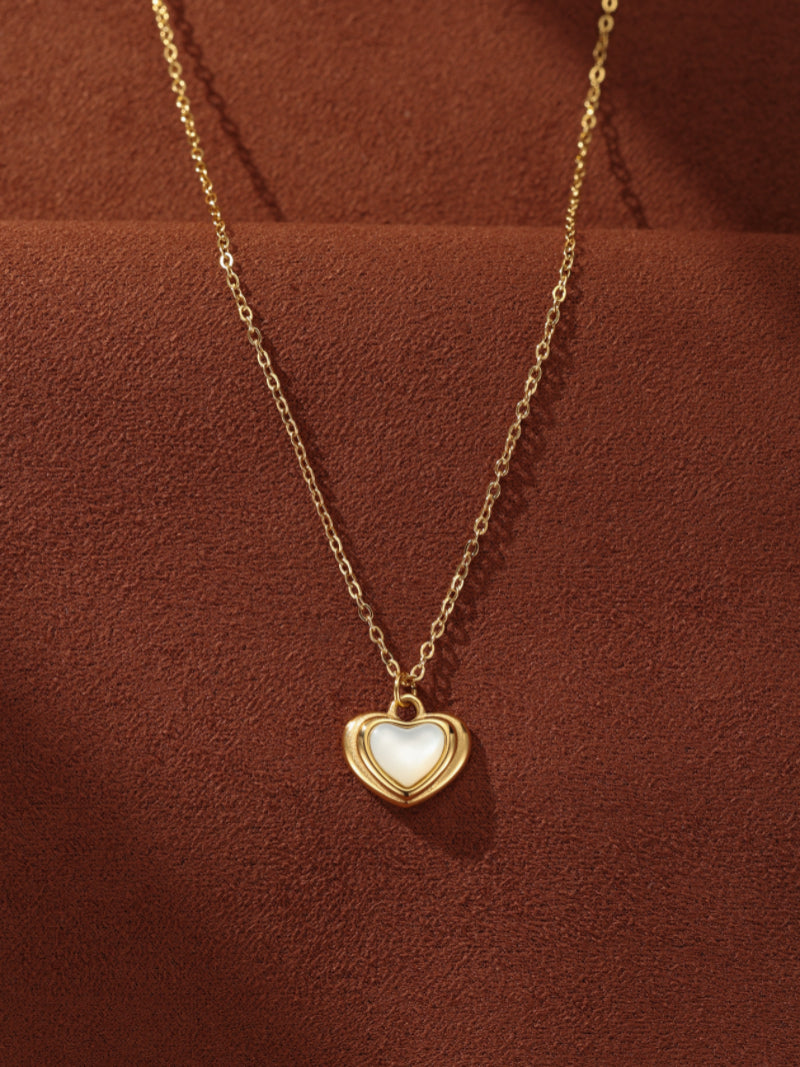 Affinity - Collier pendentif cœur en nacre