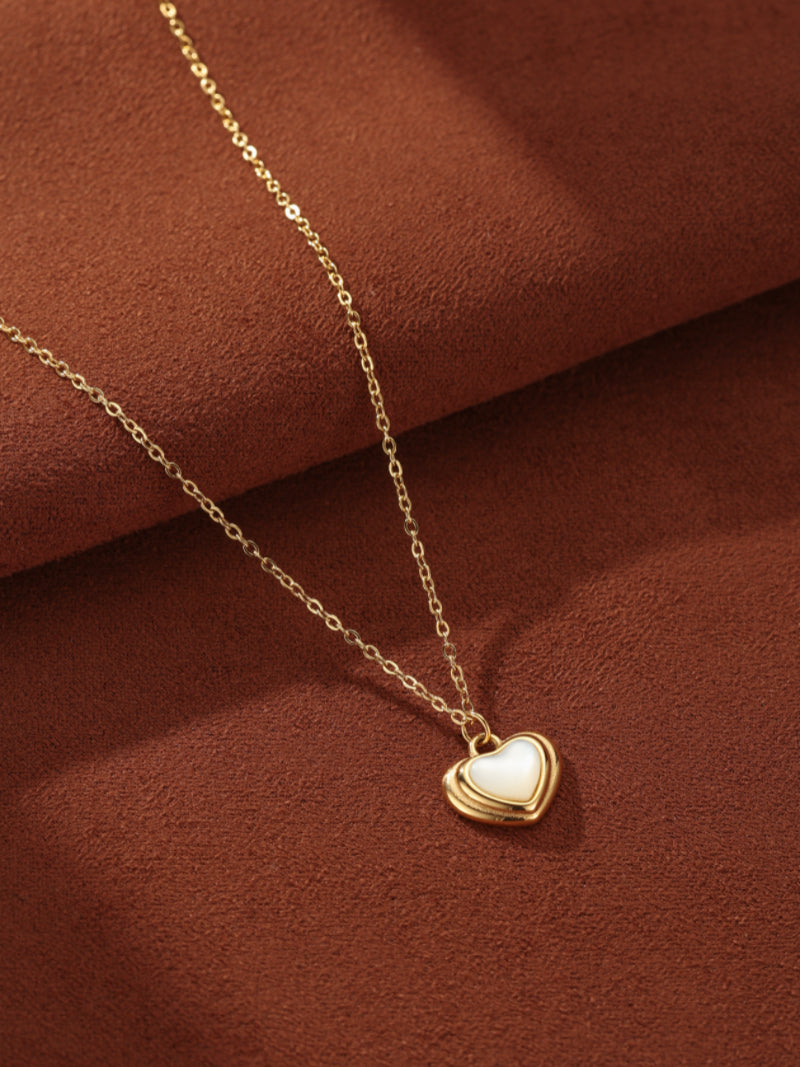 Affinity - Collier pendentif cœur en nacre