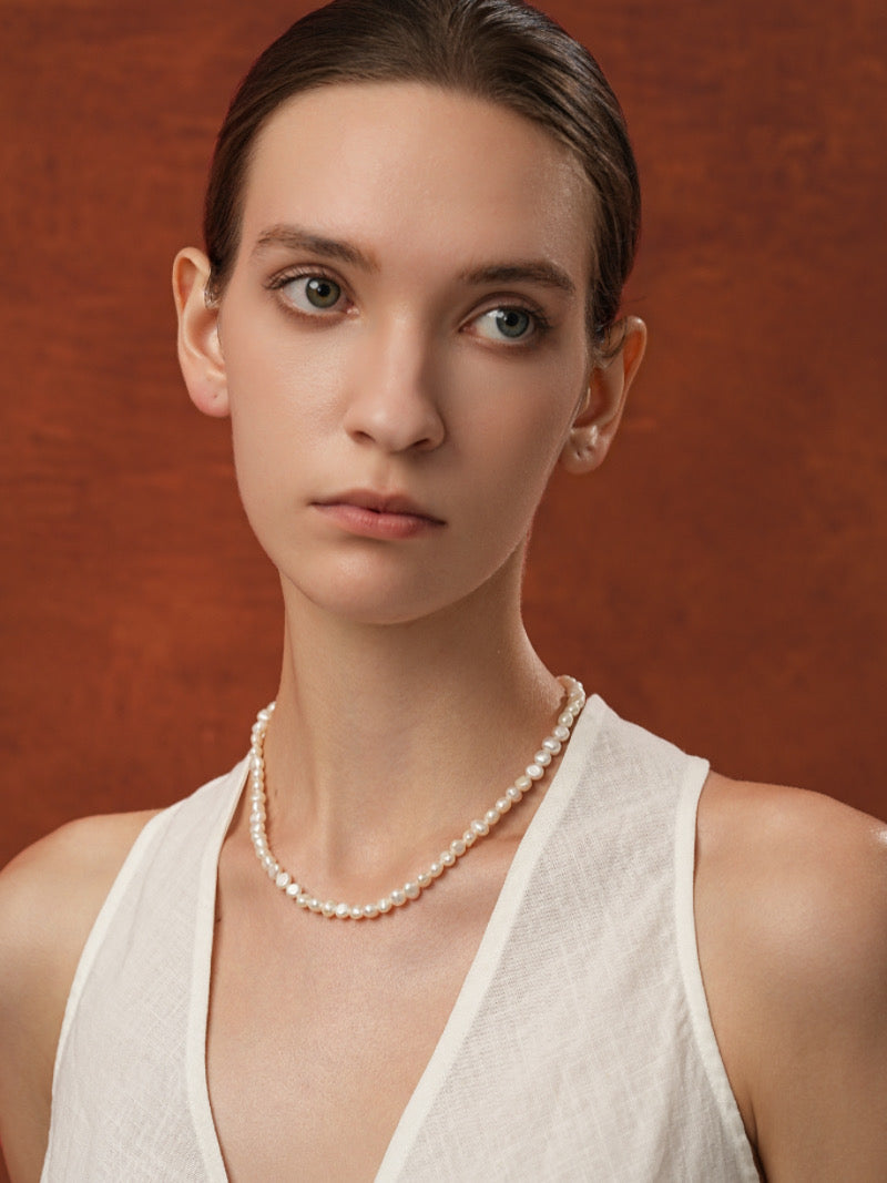 Collier ras-de-cou Perles de culture d'eau douce - Éclat Serein