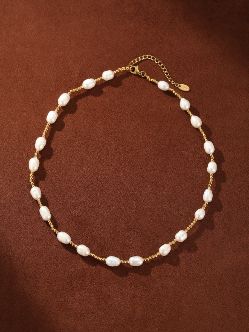 Essence - Freshwater Pearl Beaded Chain Necklaces