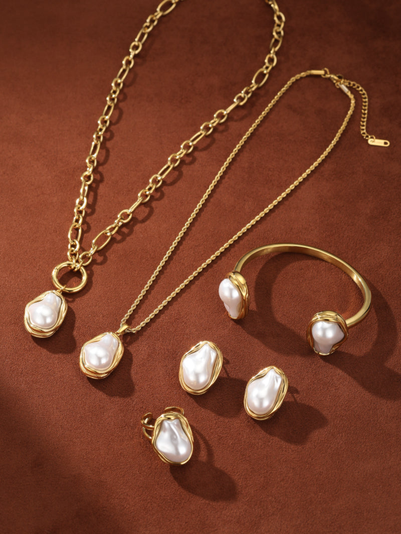 Aura - Freshwater Pearl Cuff Bracelets