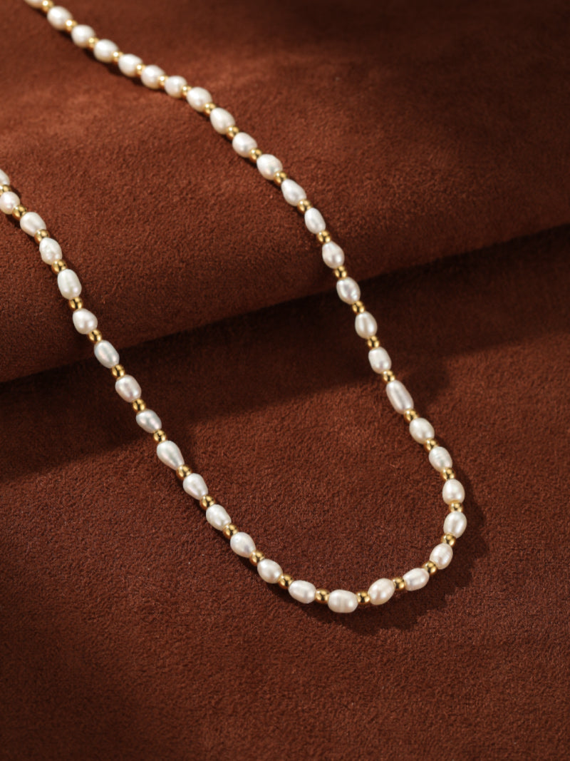 Whisper - Freshwater Pearl Beaded Chain Necklaces