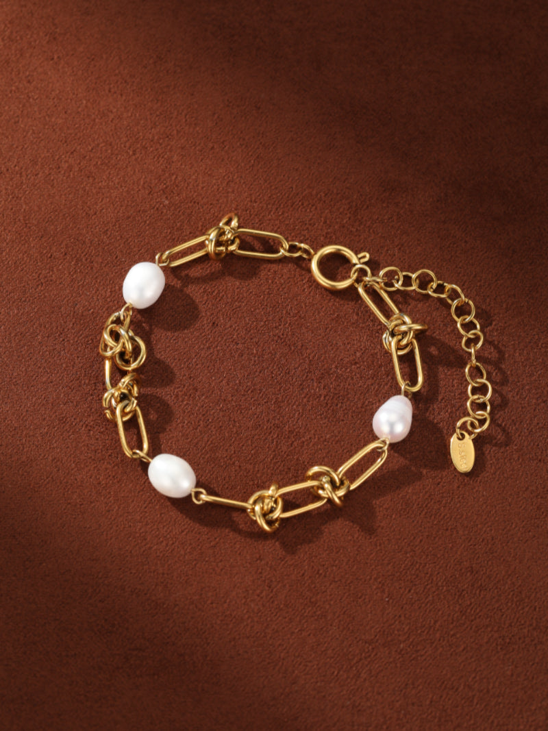 Rivulet - Freshwater Pearl Chain Bracelets