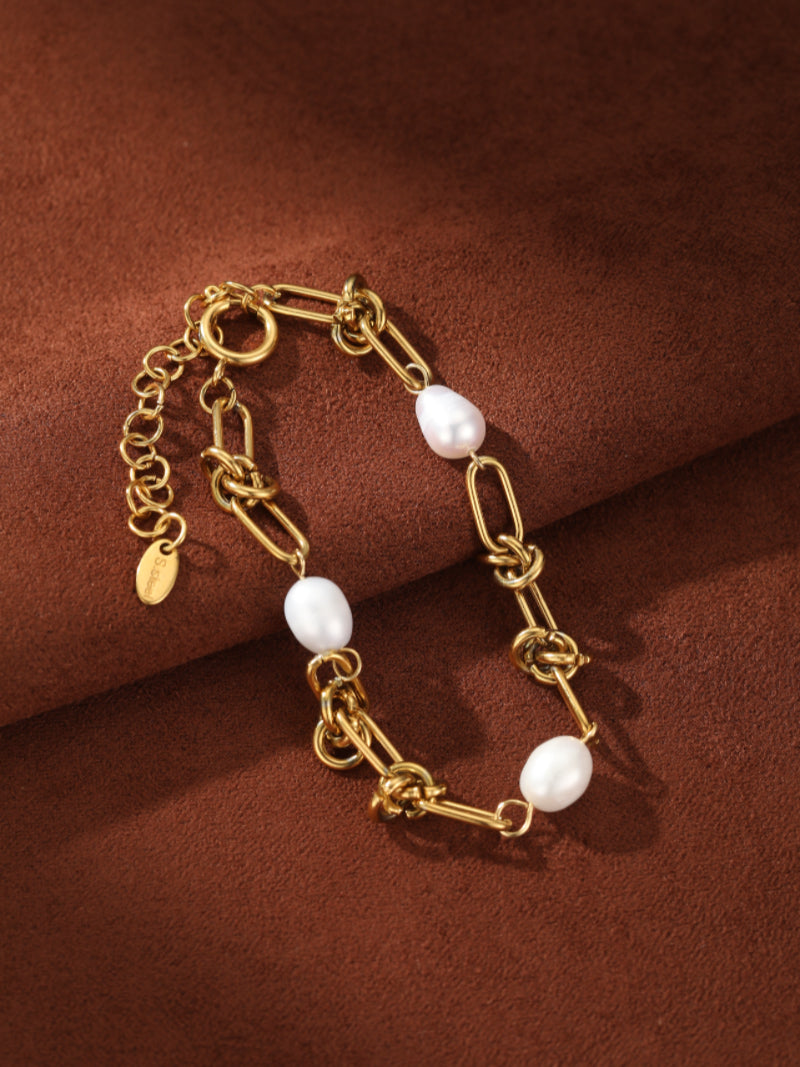 Rivulet - Freshwater Pearl Chain Bracelets