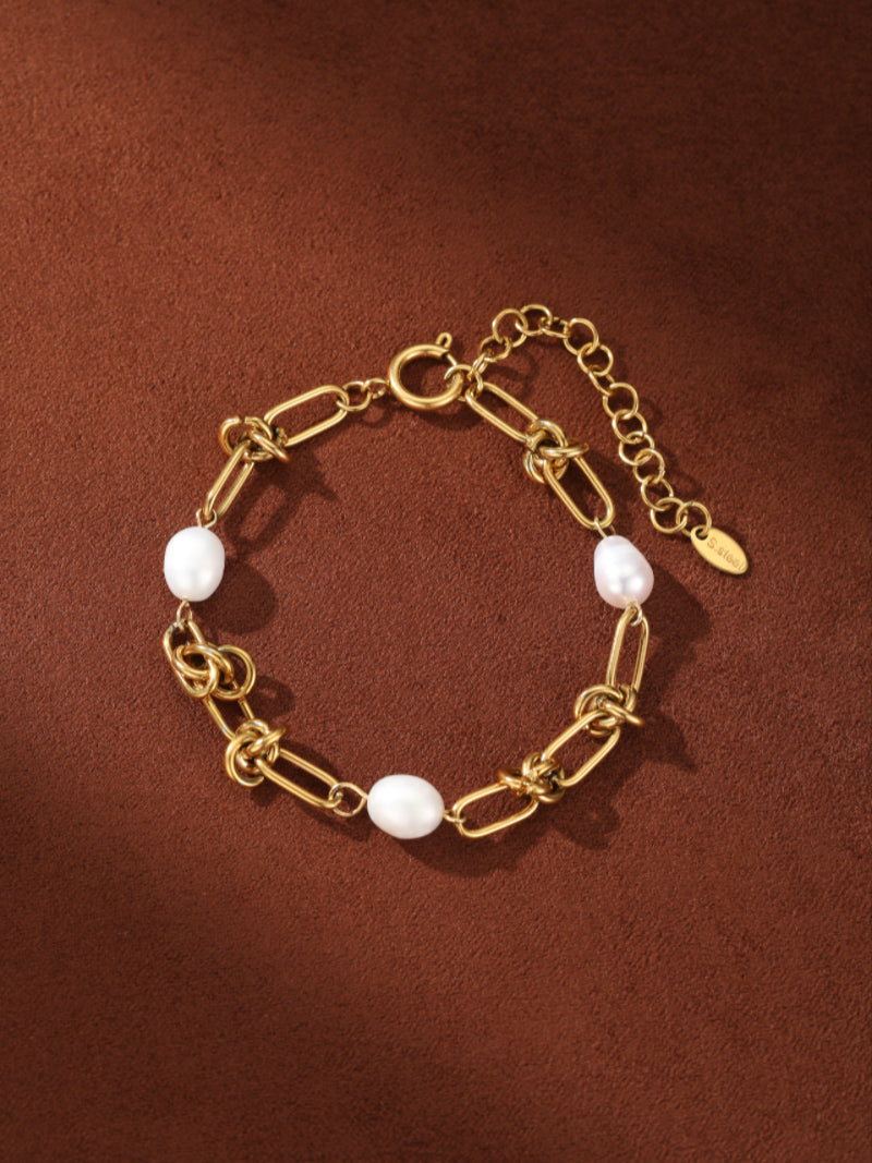 Rivulet - Freshwater Pearl Chain Bracelets
