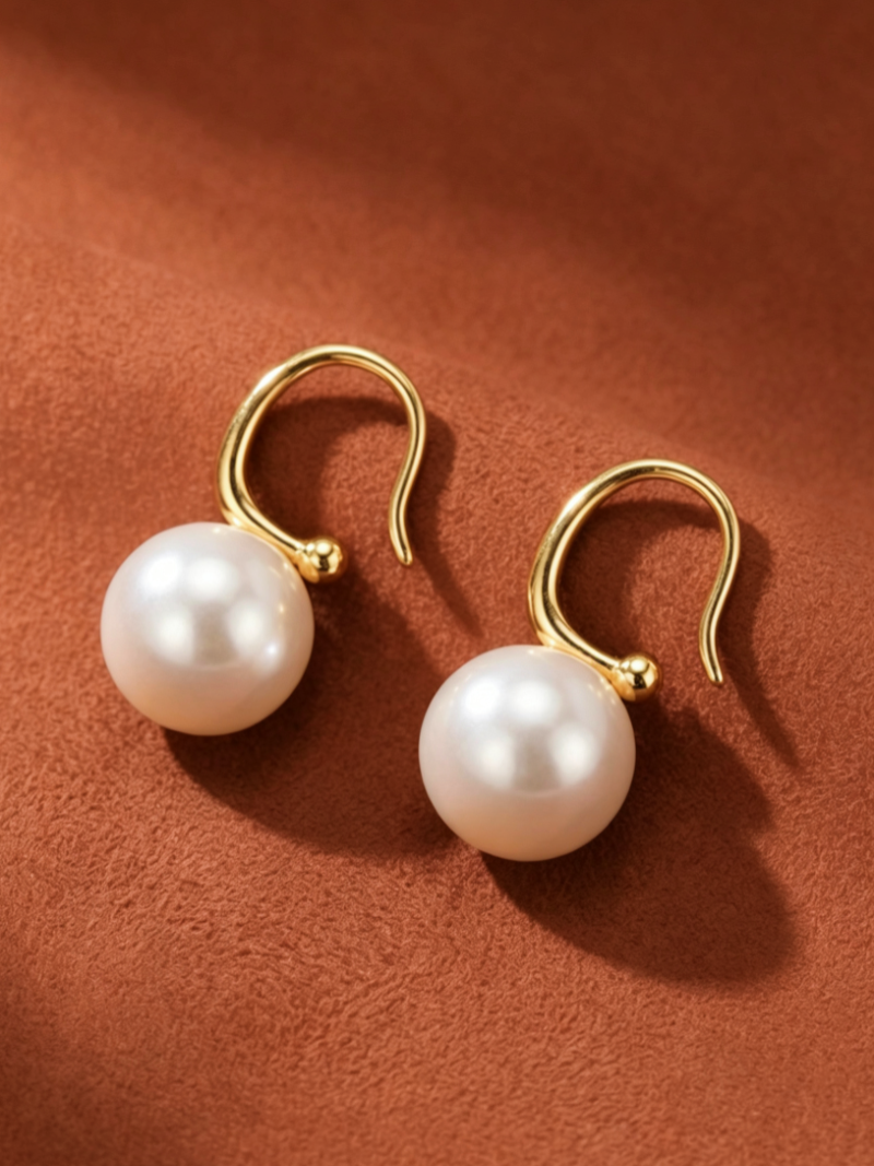 Serene - Freshwater Pearl Hook Drop Earrings