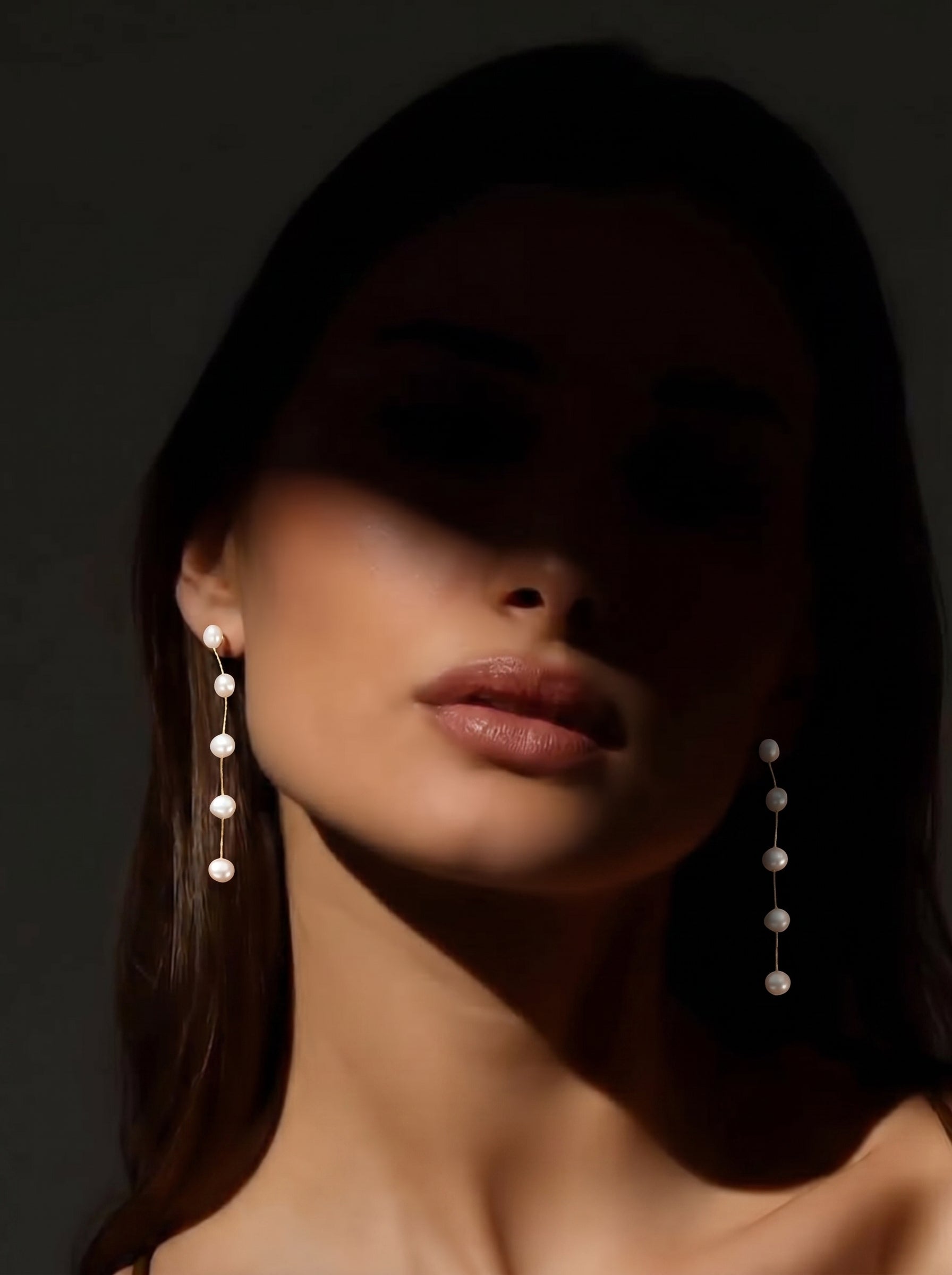 Descent - Freshwater Pearl Dangle Earrings