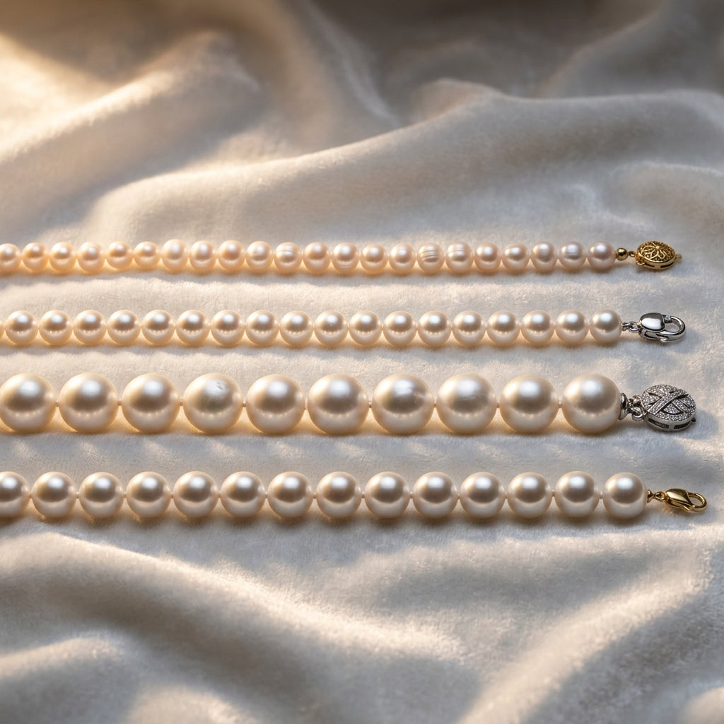White Pearls Guide Four Categories Luxury Display Banner