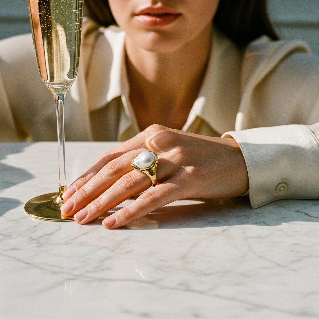 The Ultimate Anniversary Gift: A Modern Freshwater Pearl Ring