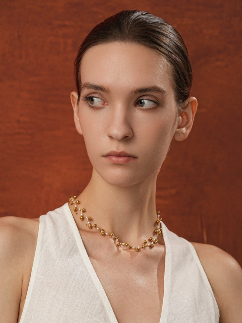 Collier Torsadé Nacre - Ligne Entrelacs