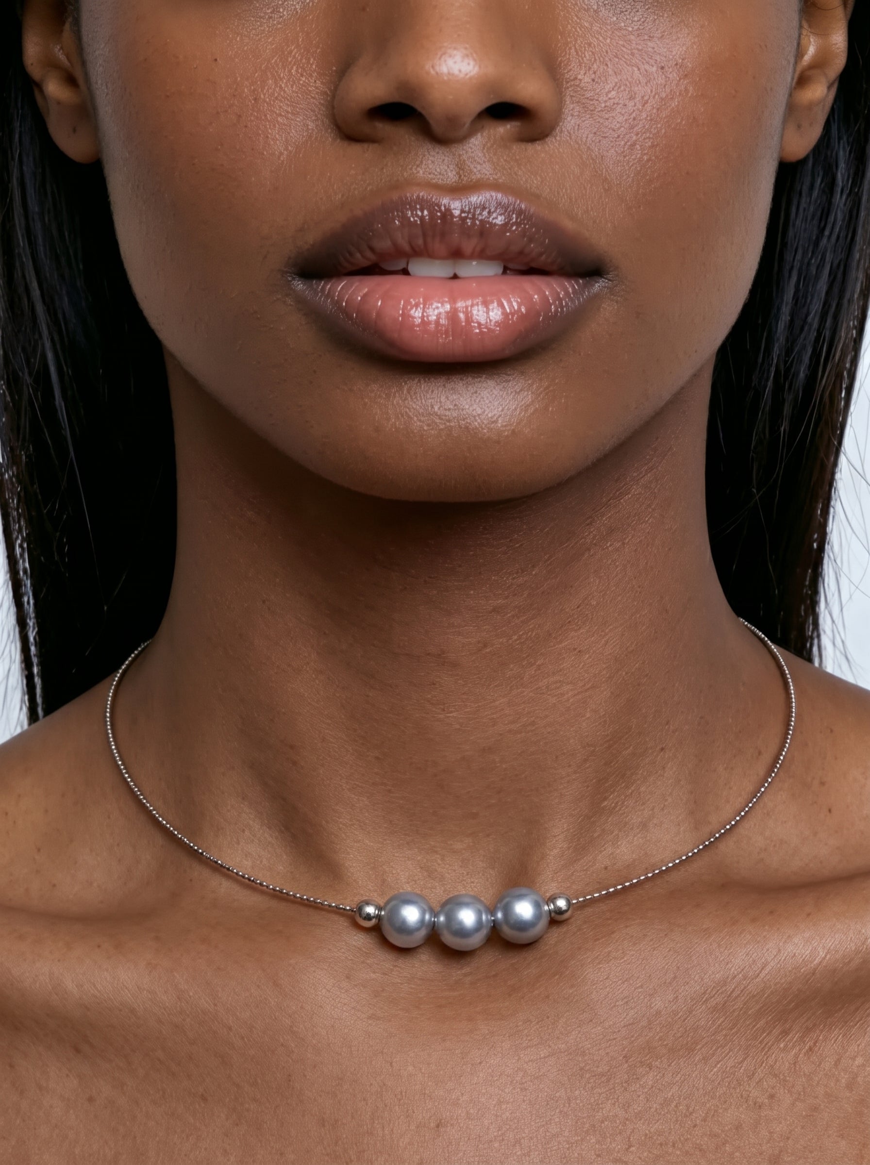 Haze - Akoya Pearl Floating Chain Necklace