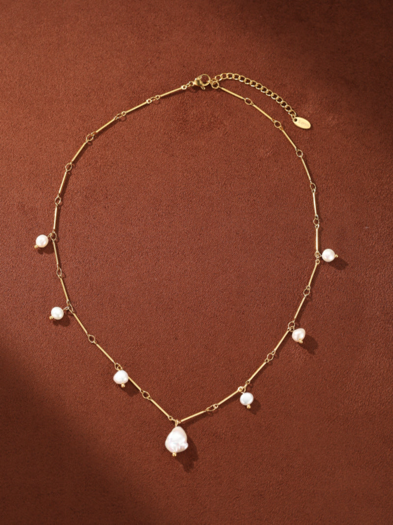 Wanderlust - Freshwater Pearl Dainty Chain Necklaces