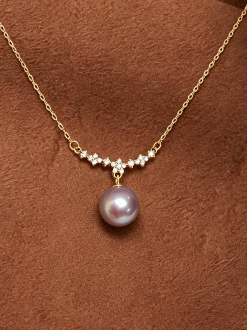 Eclat - Freshwater Pearl Star Cluster Drop Necklace