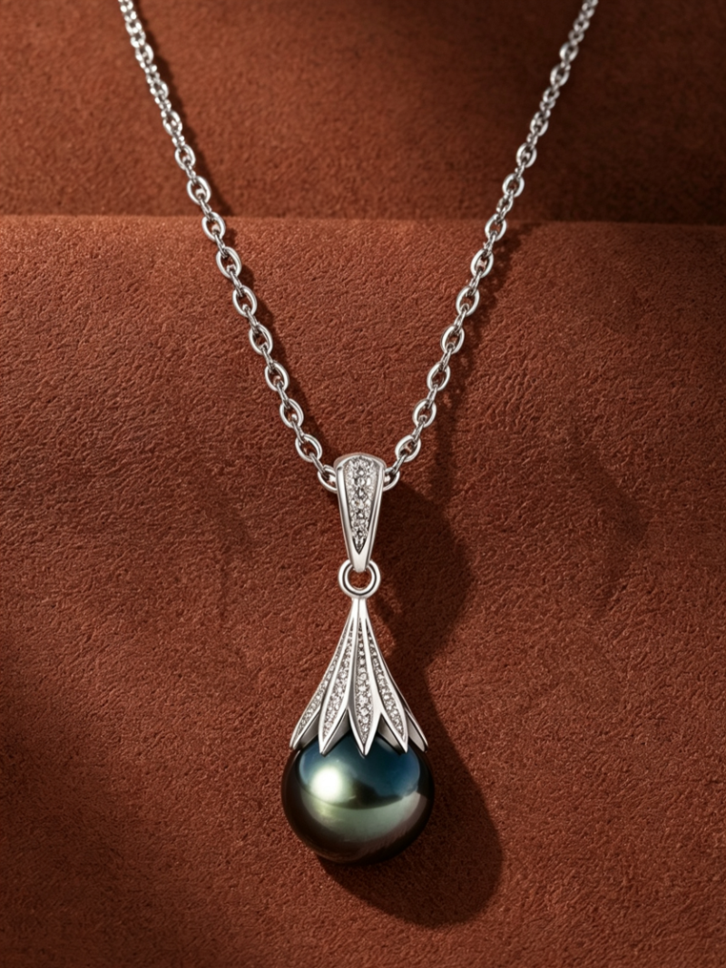 Vortex - Tahitian Pearl Drop Necklace