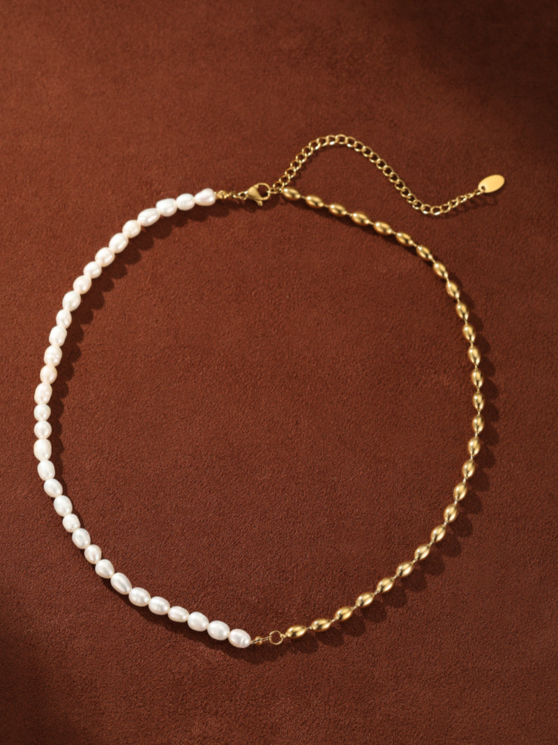 Equilibrium - Freshwater Pearl Split Chain Necklaces