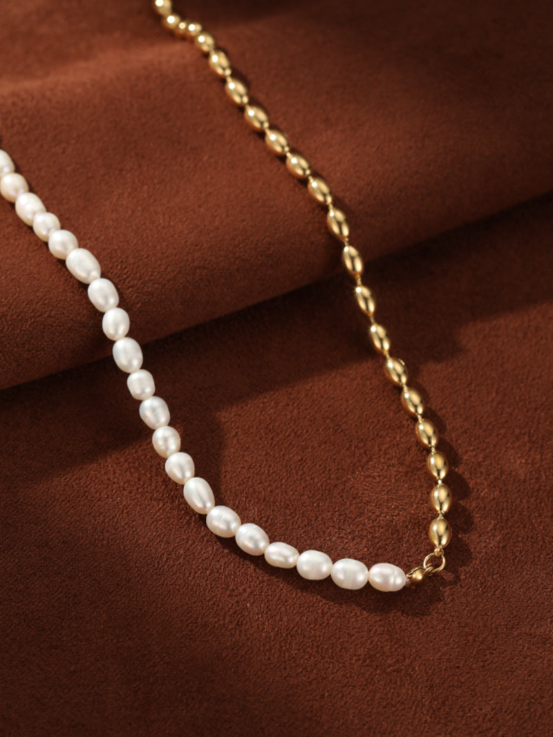 Equilibrium - Freshwater Pearl Split Chain Necklaces