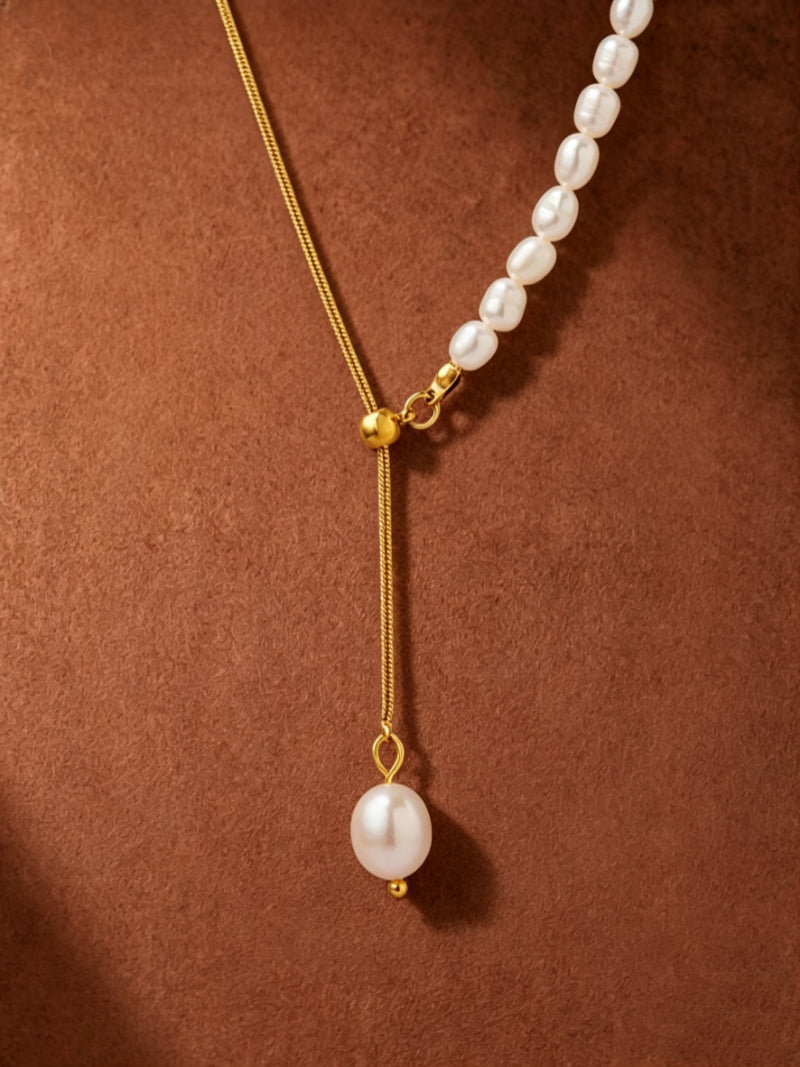 Apex - Freshwater Pearl Long Lariat Necklace