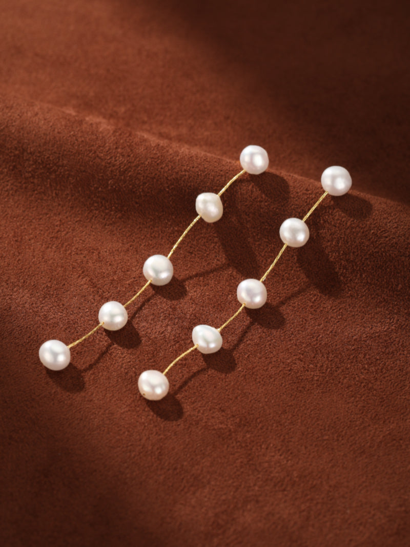 Descent - Freshwater Pearl Dangle Earrings