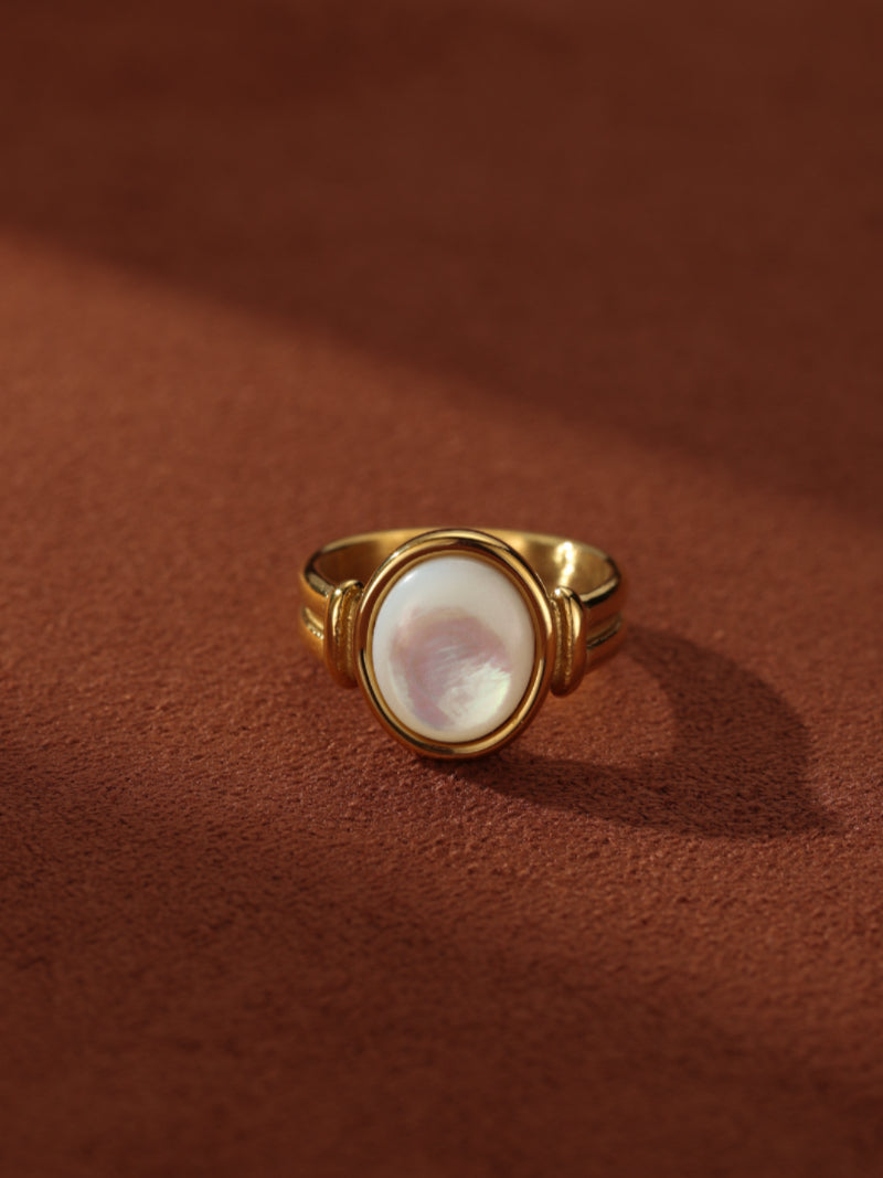 Orbital - Mother of Pearl Solitaire Ring