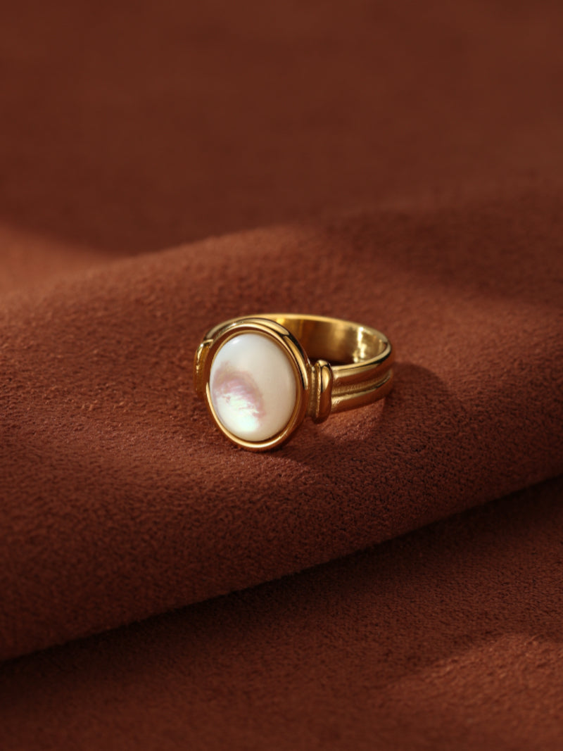 Orbital - Mother of Pearl Solitaire Ring