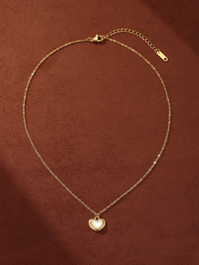 Affinity - Collier pendentif cœur en nacre