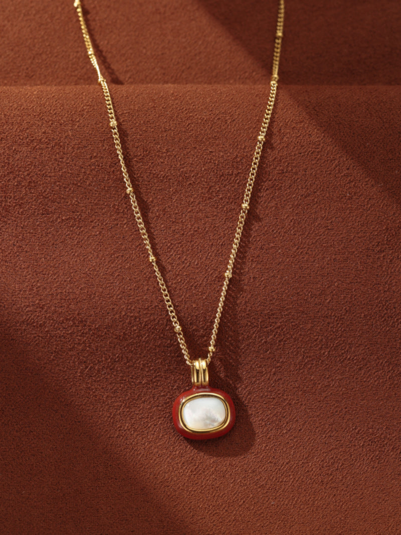 Haven - Mother of Pearl Charm Chain Necklace
