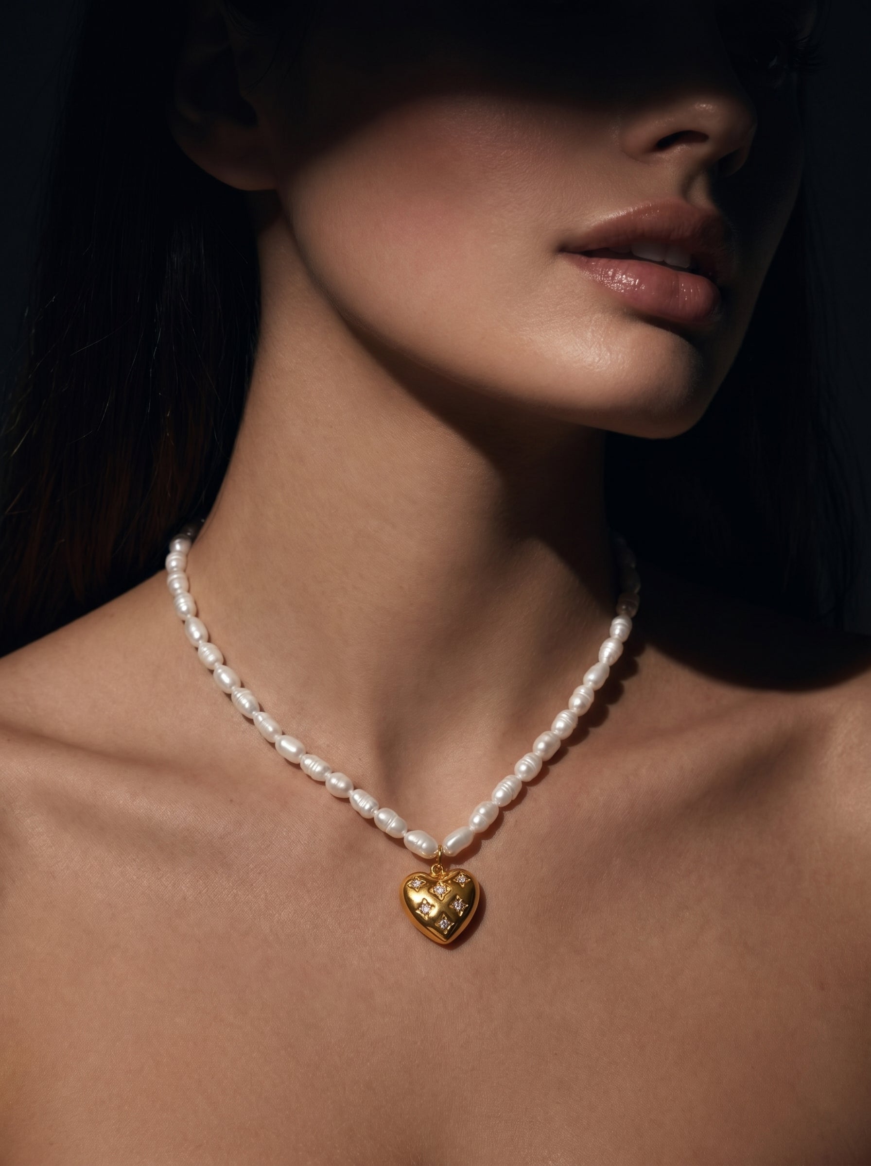 Pulse - Freshwater Pearl Heart Beaded Choker Necklaces