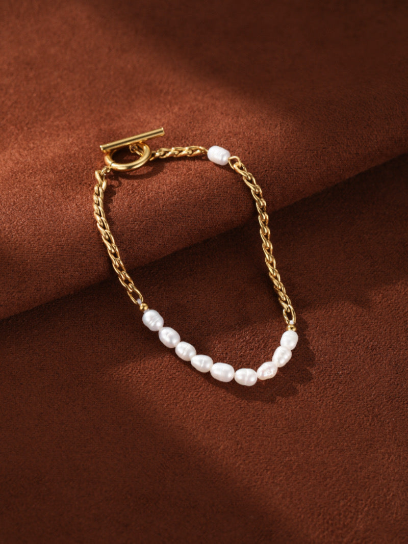 Linkage - Freshwater Pearl Chain & Pearl Bracelet