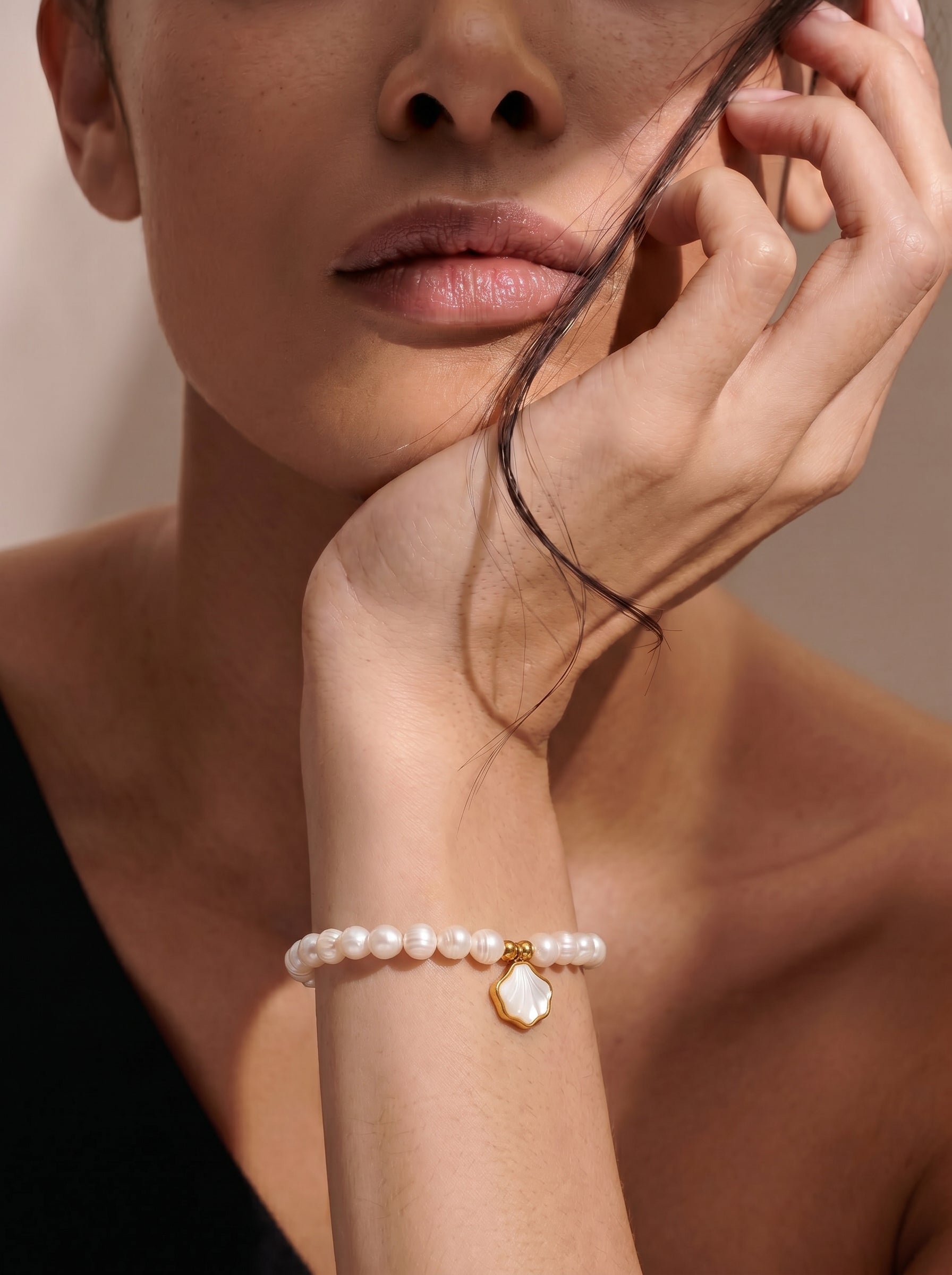 Coastal - Freshwater Pearl Seashell Beaded Bracelets
