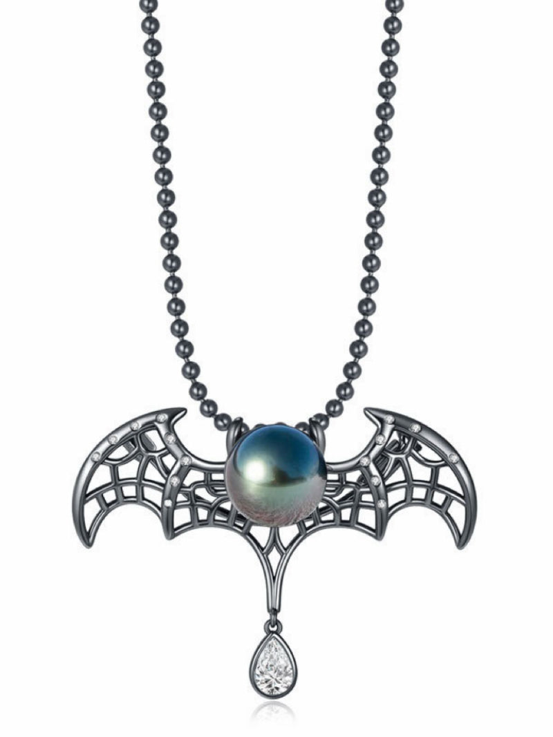 Nocturne - Tahitian Pearl Bat Drop Large Necklace