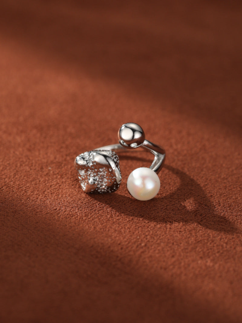 Relic - Freshwater Pearl Nugget Open Beaded Ring