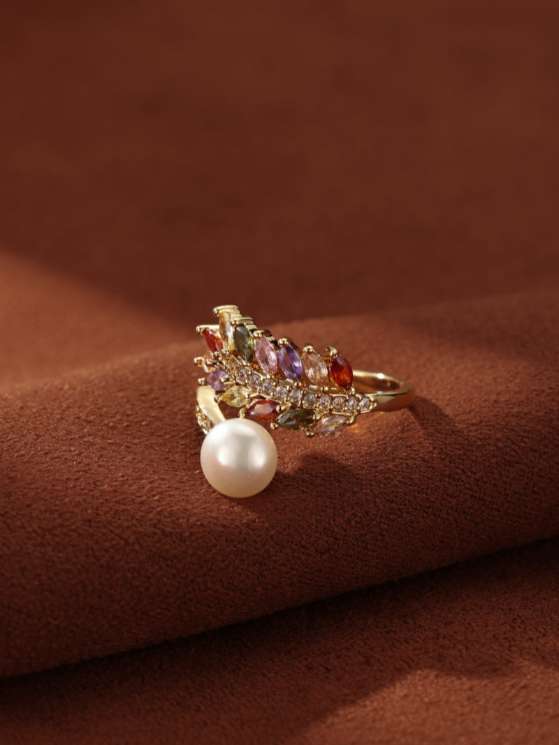 Flare - Freshwater Pearl Leaf Cuff Ring