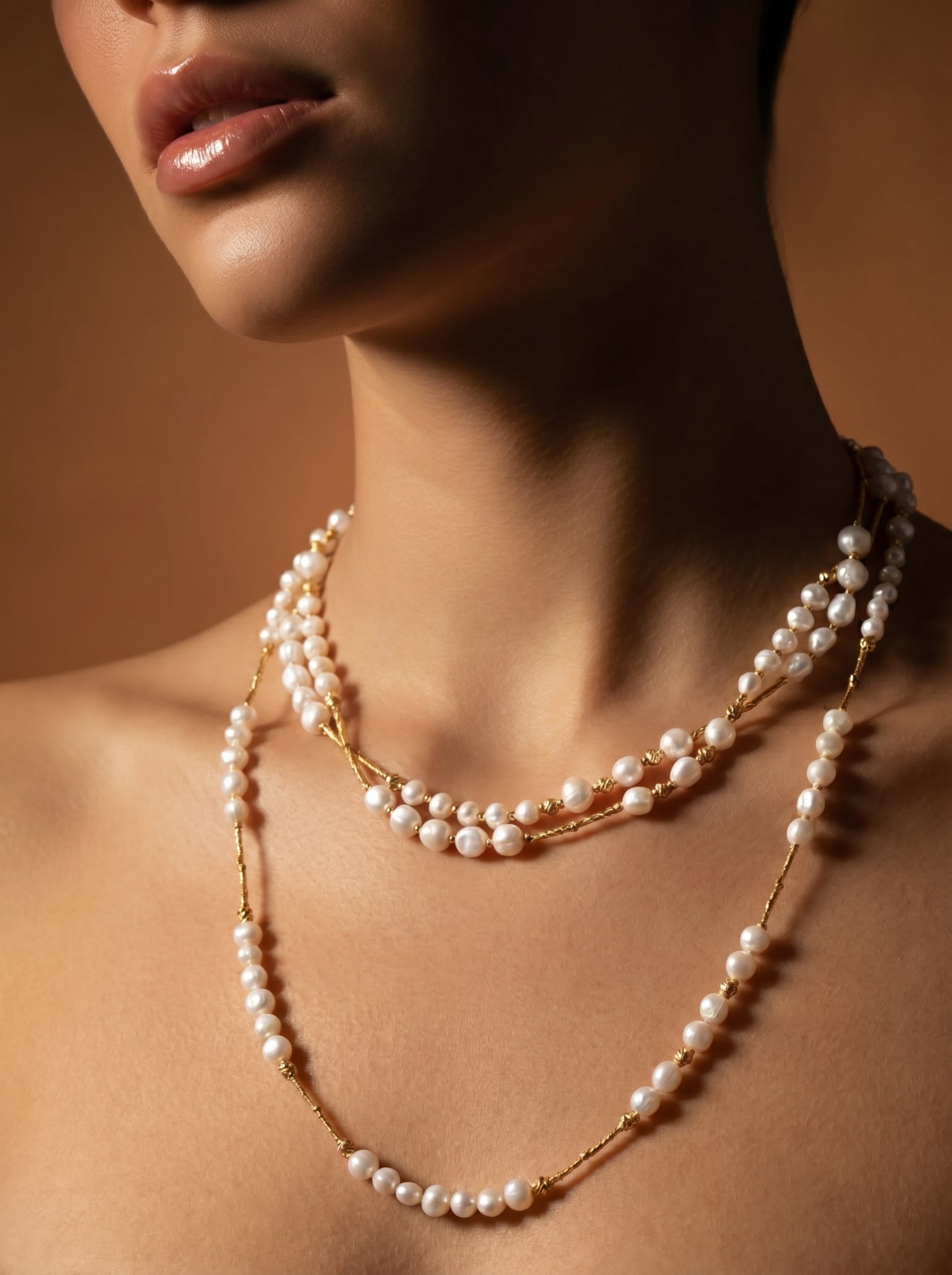 Horizon - Freshwater Pearl Beaded Layered Long Necklaces