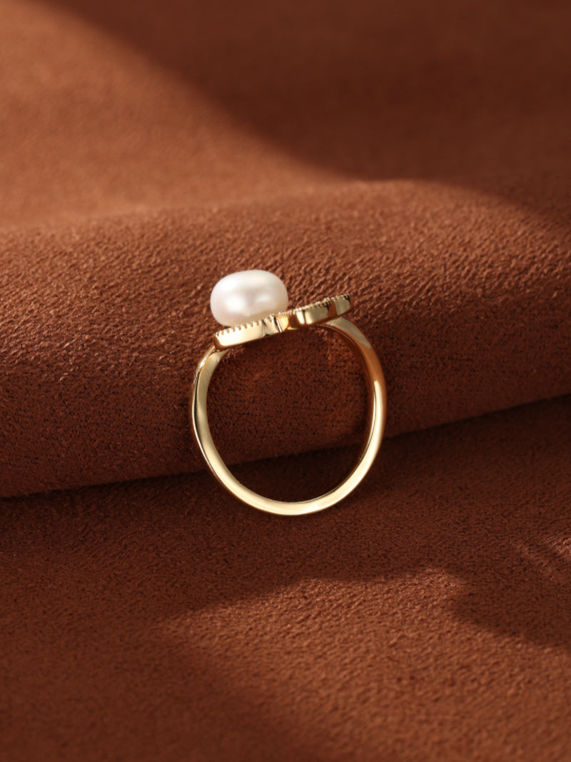 Dream Flight - Freshwater Pearl Butterfly Cuff Ring
