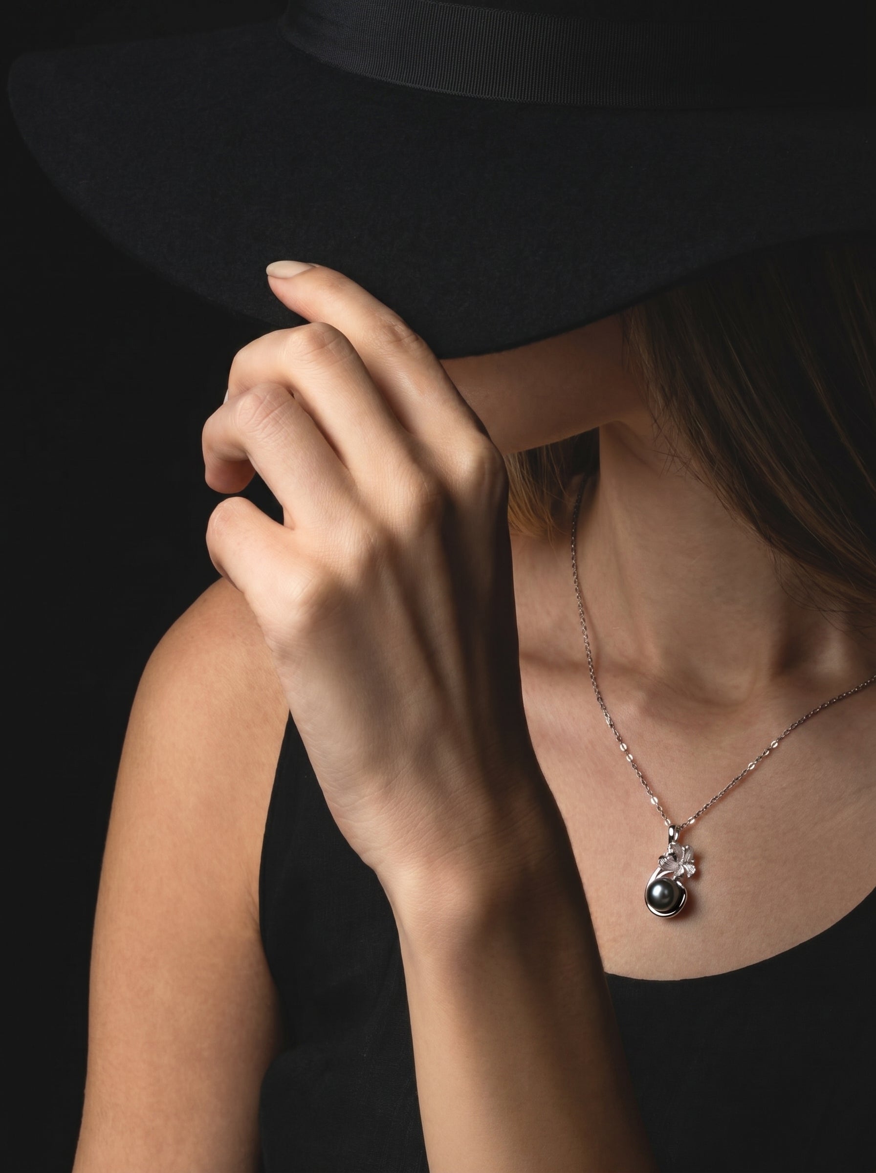 Vivid Bloom - Tahitian Pearl Flower Drop Necklace