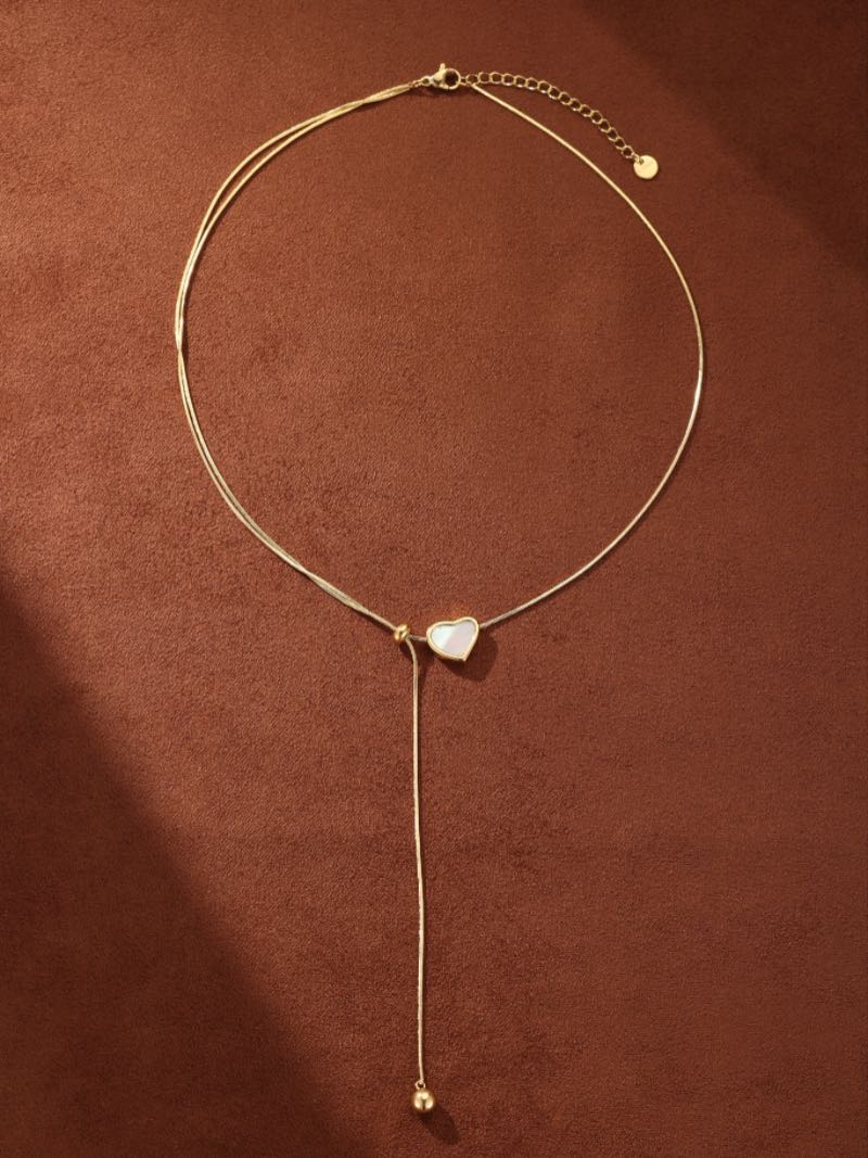 Lilt - Mother of Pearl Heart Floating Necklace