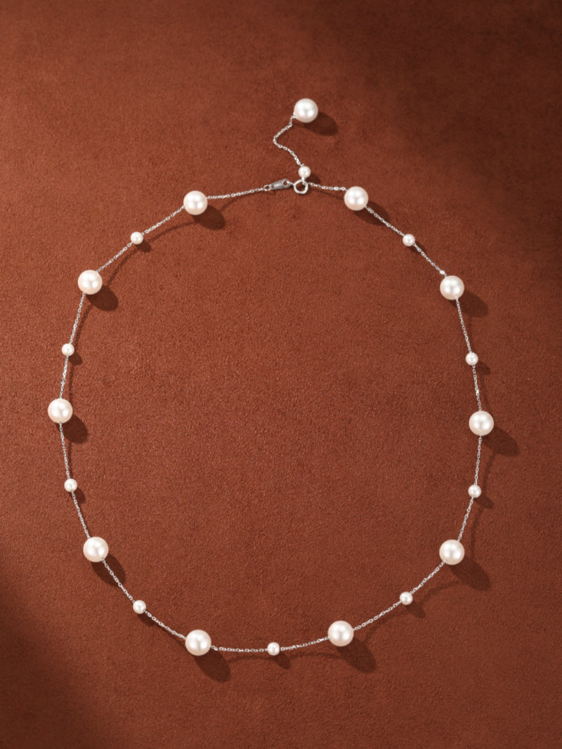 Journey - Imitation Pearl Long Chain Necklace