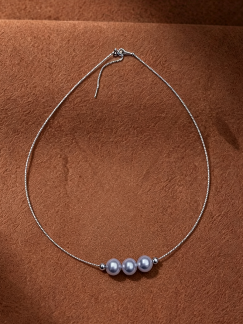 Haze - Akoya Pearl Floating Chain Necklace
