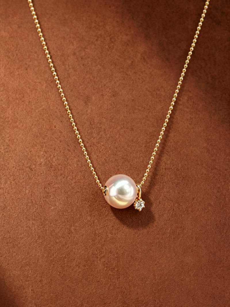 Halo - Akoya Pearl Star Floating Necklace