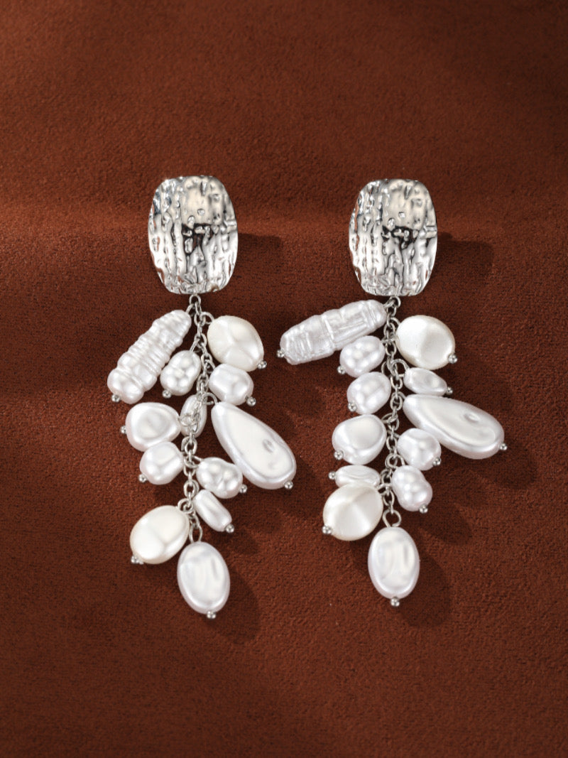 Vine - Freshwater Pearl Drop Earrings