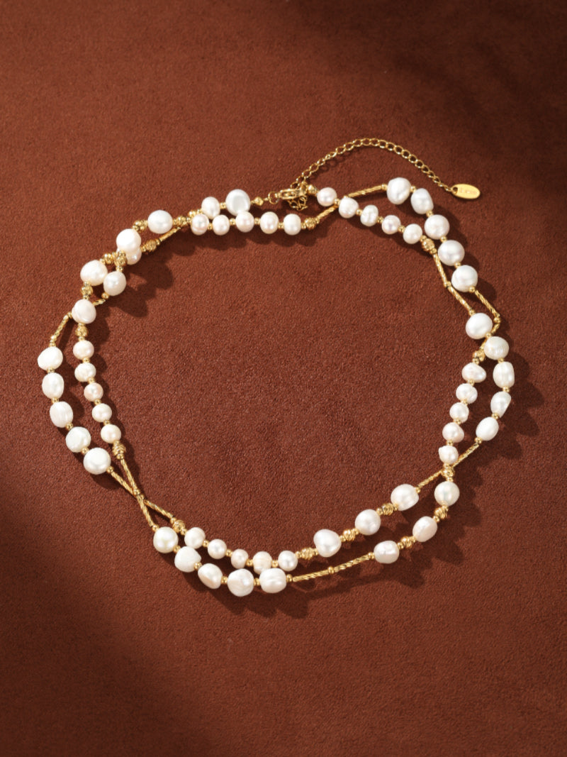 Horizon - Freshwater Pearl Beaded Layered Long Necklaces