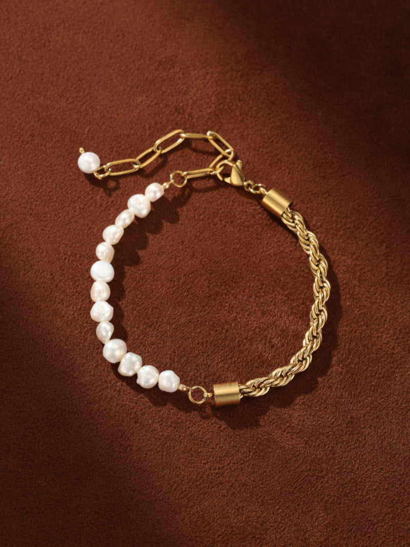 Momentum - Freshwater Pearl Chain Beaded Bracelets